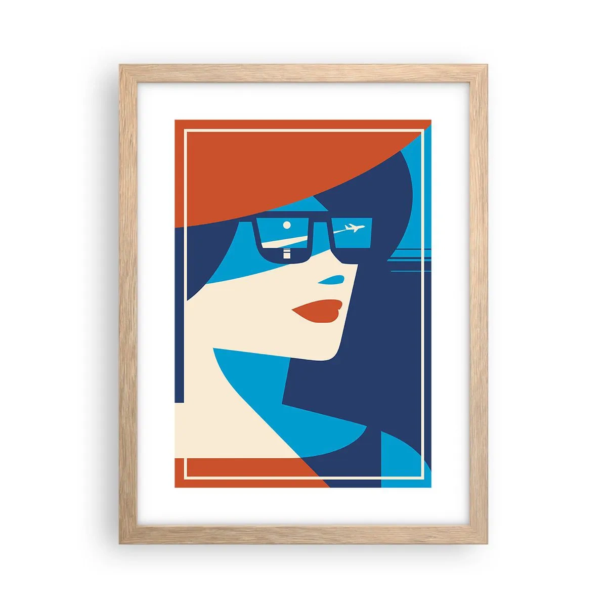 Poster in cornice rovere chiaro - Viaggio di vacanze - 30x40 cm