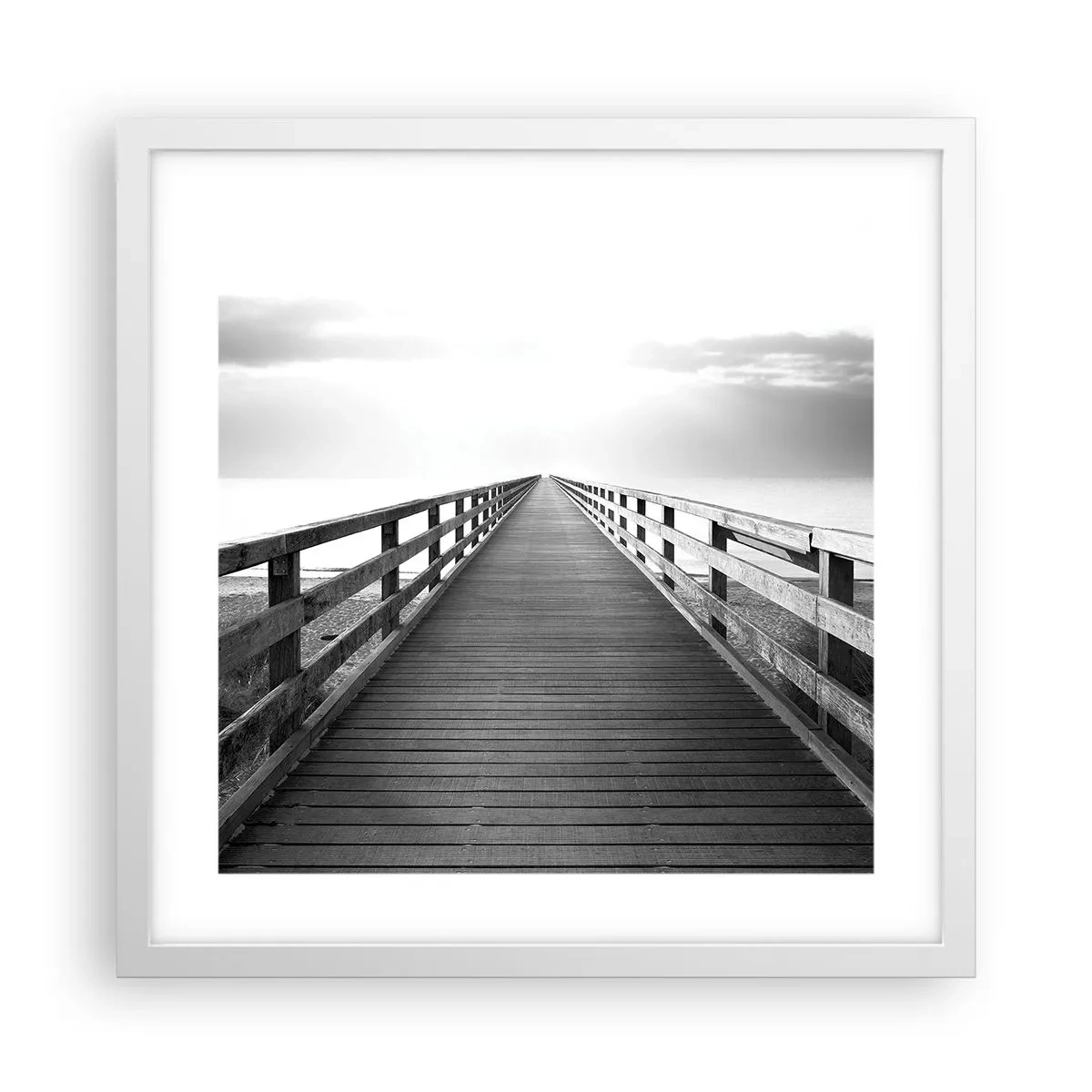 Poster in cornice bianca - Sempre più lontano - 40x40 cm