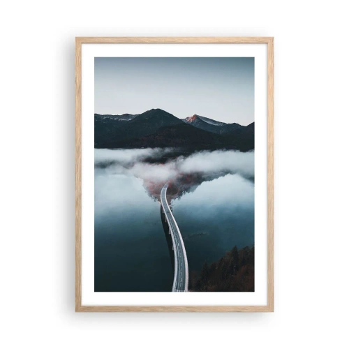 Poster in cornice rovere chiaro - Sull'acqua liscia come uno specchio - 50x70 cm