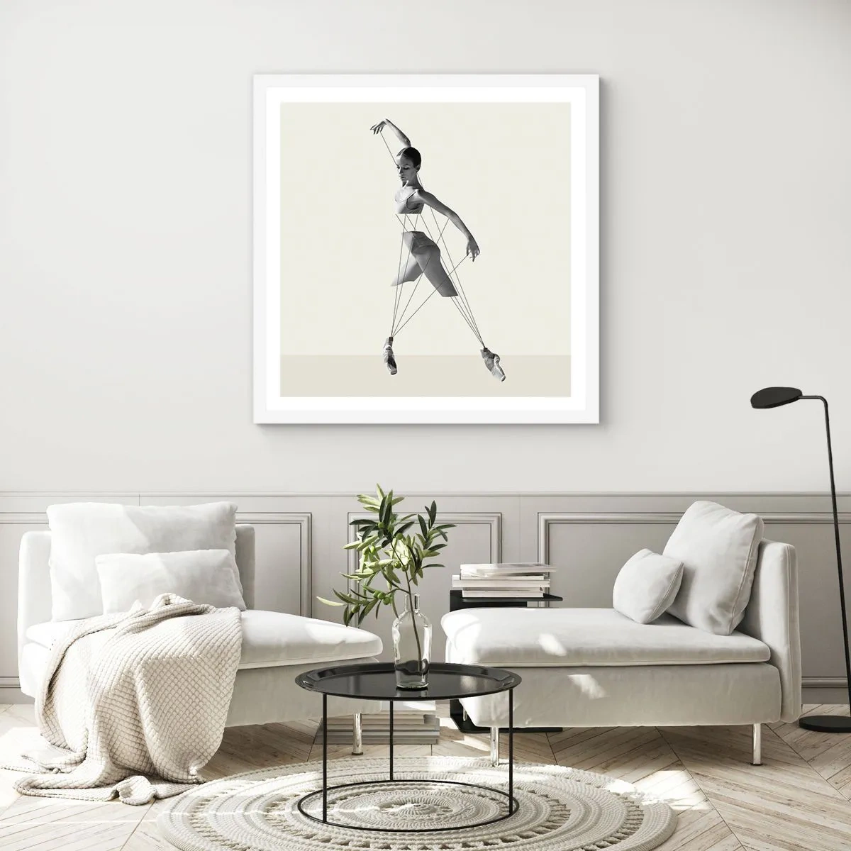 Poster in cornice bianca - Nel teatro del mondo - 50x50 cm