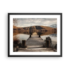 Poster in cornice nera - Paesaggio nel silenzio - 50x40 cm