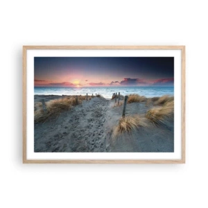 Poster in cornice rovere chiaro - Hai versato un arcobaleno di luce radiosa... - 70x50 cm