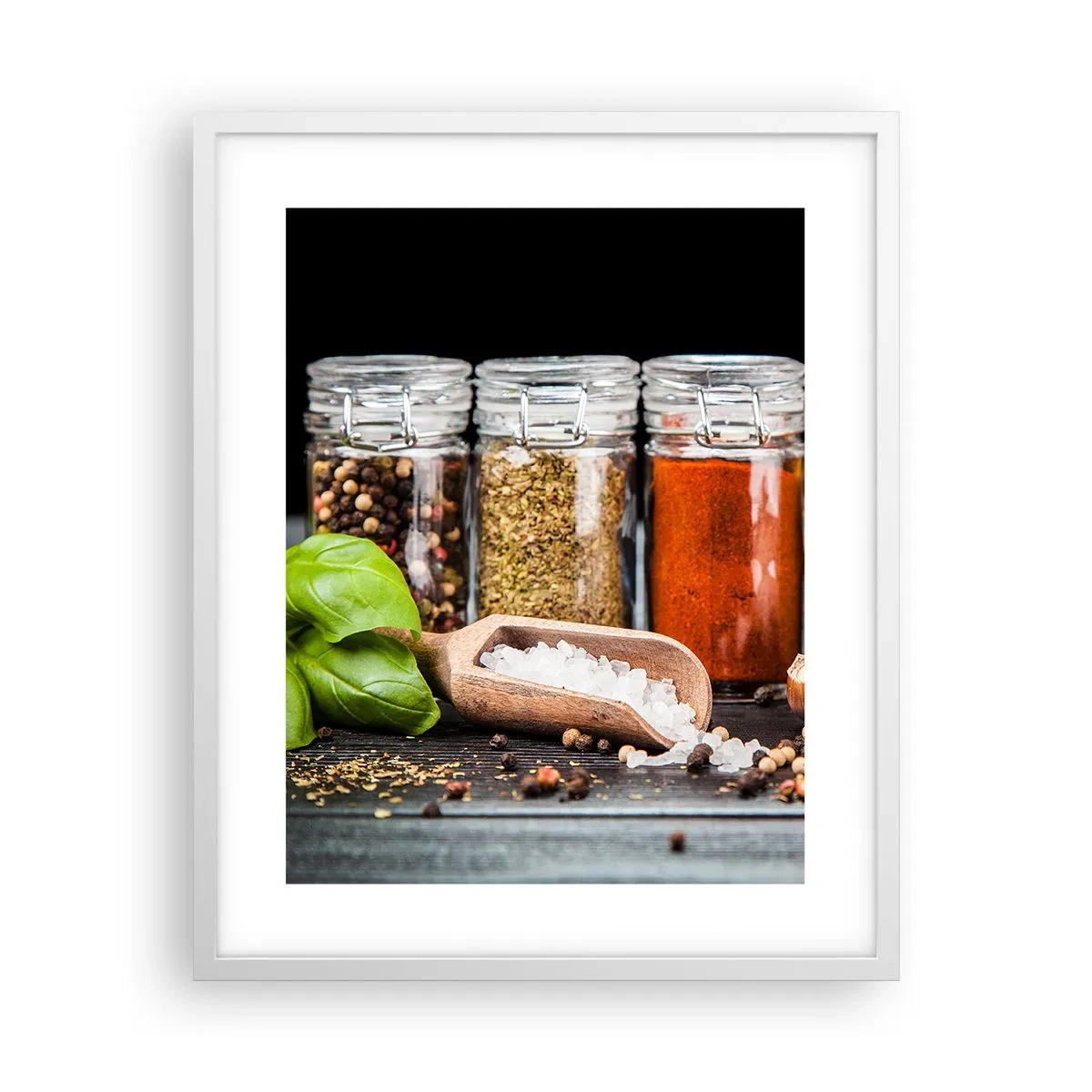 Poster in cornice bianca - Perché la vita abbia sapore - 40x50 cm