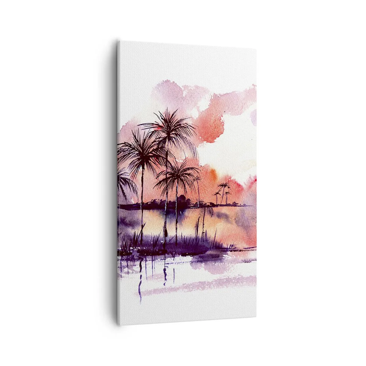 Quadro su tela - Stampe su Tela - Pace dei tropici in rosso - 55x100 cm