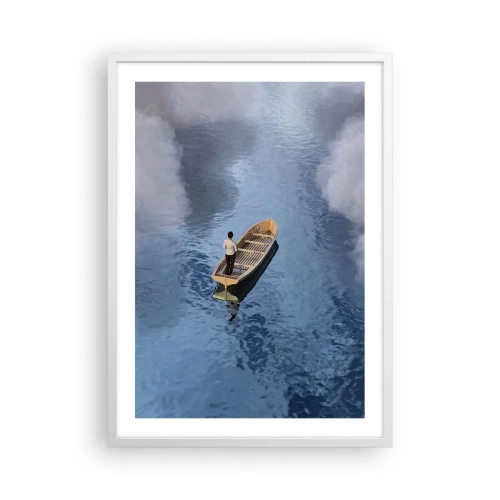 Poster in cornice bianca - Vita - viaggio - incertezza - 50x70 cm