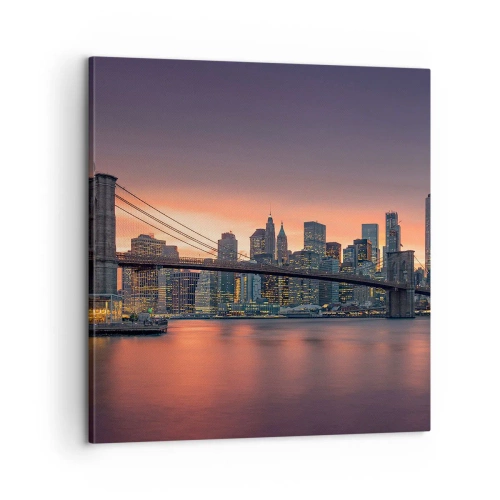 Quadro su tela - Stampe su Tela - Immersa nel silenzio lilla - 60x60 cm