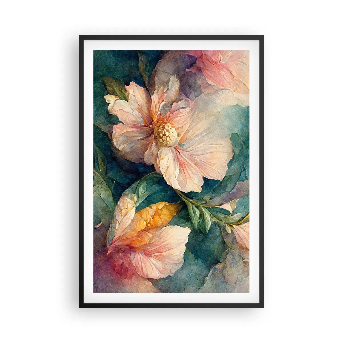 Poster in cornice nera - Delicatezza pura - 61x91 cm