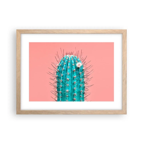 Poster in cornice rovere chiaro - Stai attento - 40x30 cm