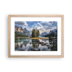 Poster in cornice rovere chiaro - Sulle acque grandi e limpide...  - 40x30 cm