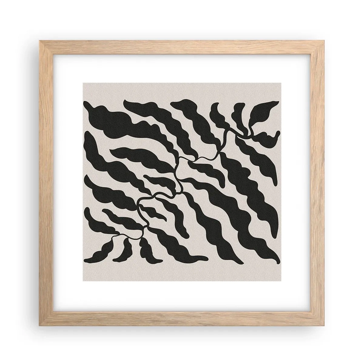 Poster in cornice rovere chiaro - La natura del quadrato - 30x30 cm