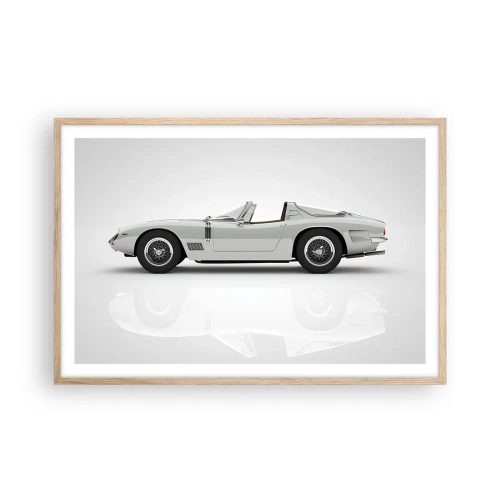 Poster in cornice rovere chiaro - Promessa di divertimento - 91x61 cm