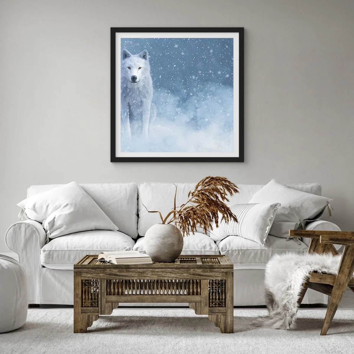 Poster in cornice nera - Nello spirito dell'inverno - 30x30 cm