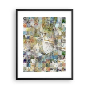 Poster in cornice nera - Rimpasto geometrico - 40x50 cm