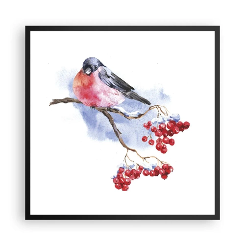 Poster in cornice nera - L'inverno a colori - 60x60 cm