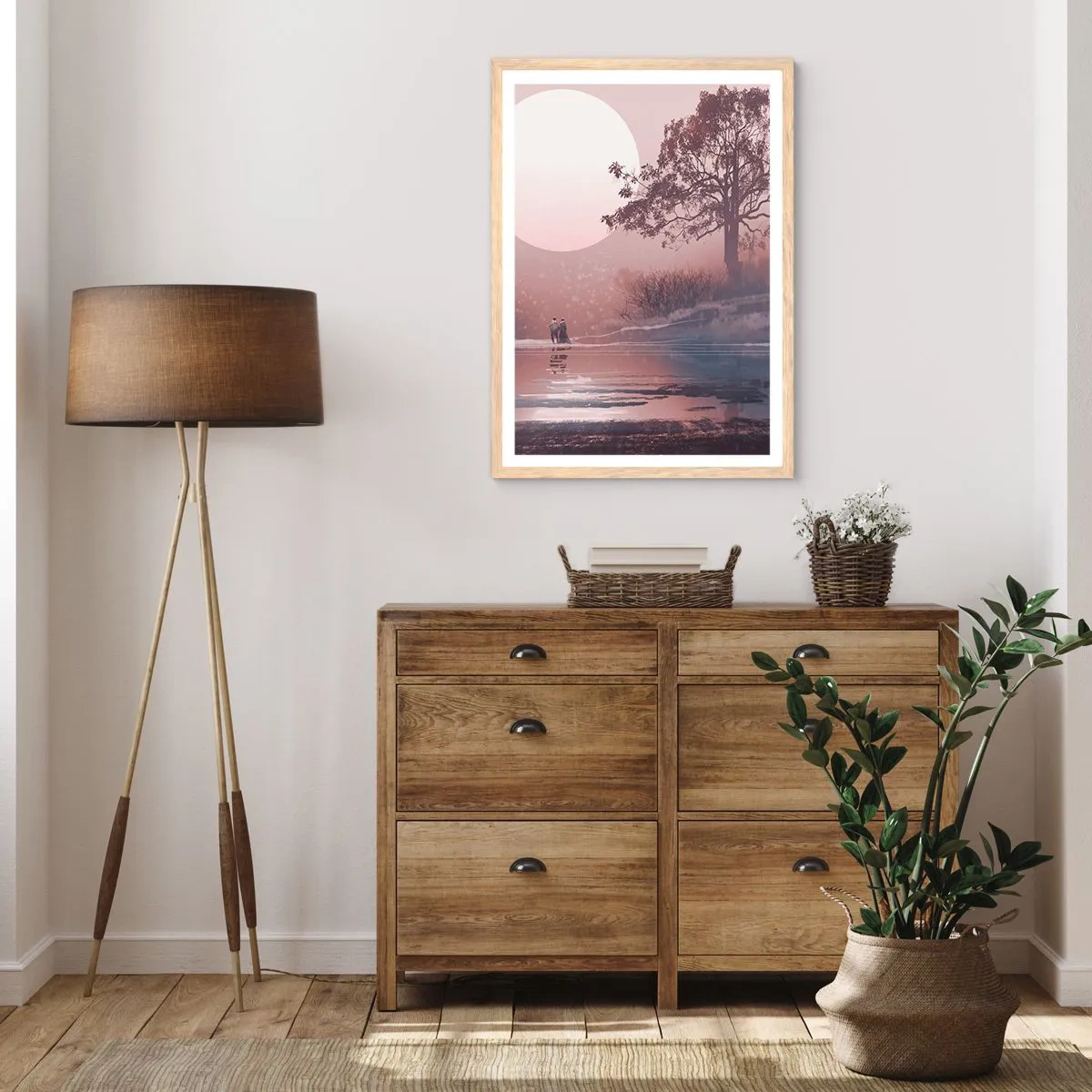 Poster in cornice rovere chiaro - Meraviglie della notte - 50x70 cm