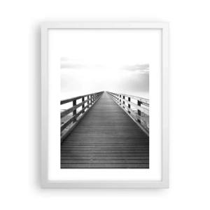 Poster in cornice bianca - Sempre più lontano - 30x40 cm