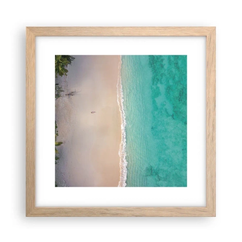 Poster in cornice rovere chiaro - Spiaggia del paradiso - 30x30 cm