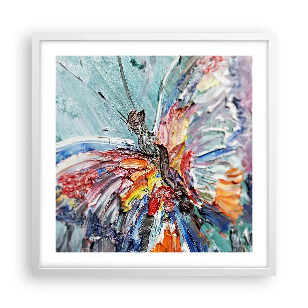 Poster in cornice bianca - Dipinto dalla natura - 50x50 cm