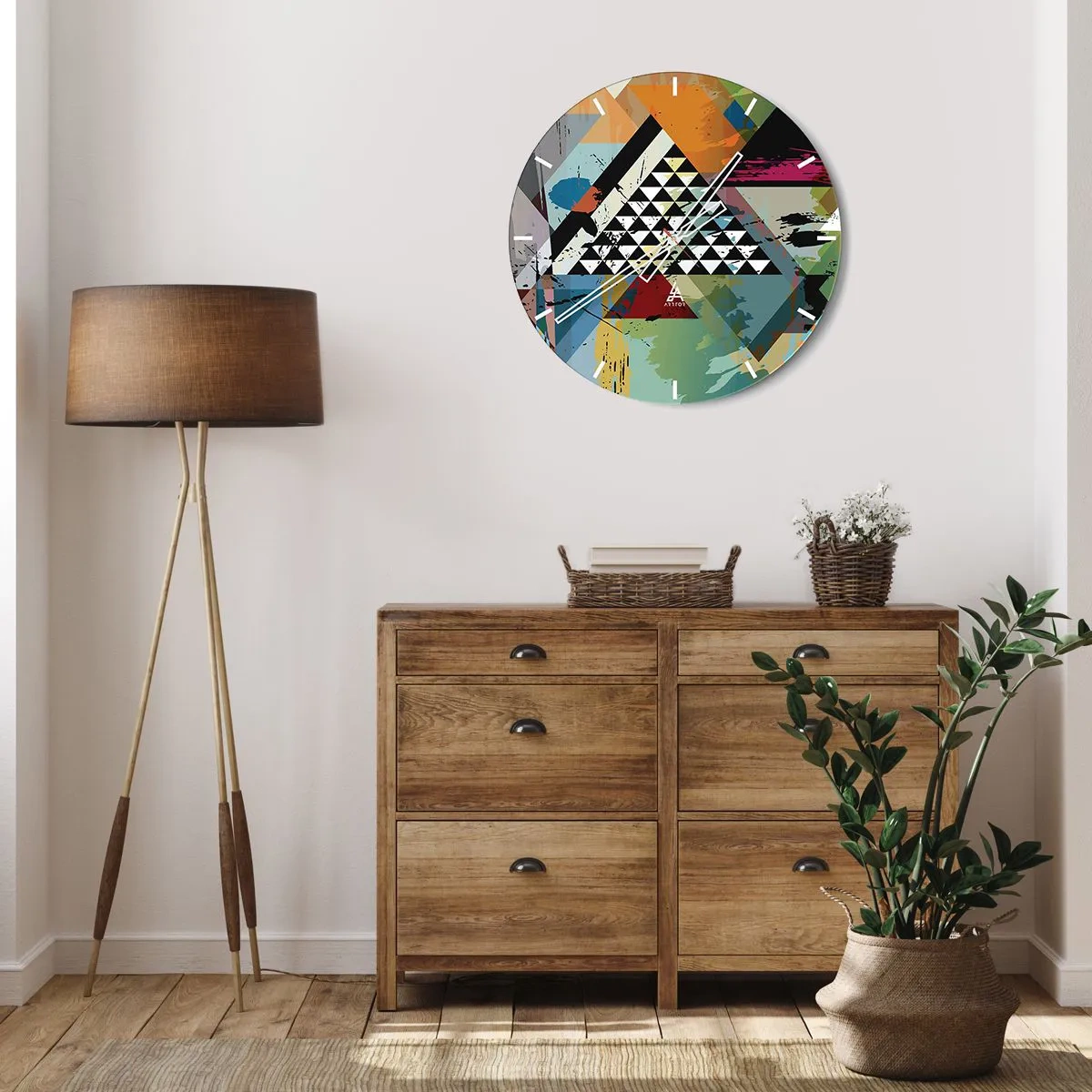 Orologio da parete - Orologio in Vetro - Come è semplice - 40x40 cm