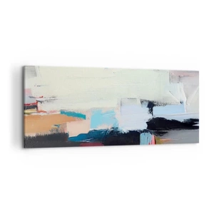 Quadro su tela - Stampe su Tela - Astrazione colorata con pennellate dinamiche - 120x50cm - C'è una logica? - Decorazione murale moderna per soggiorno e camera da letto ARTTOR