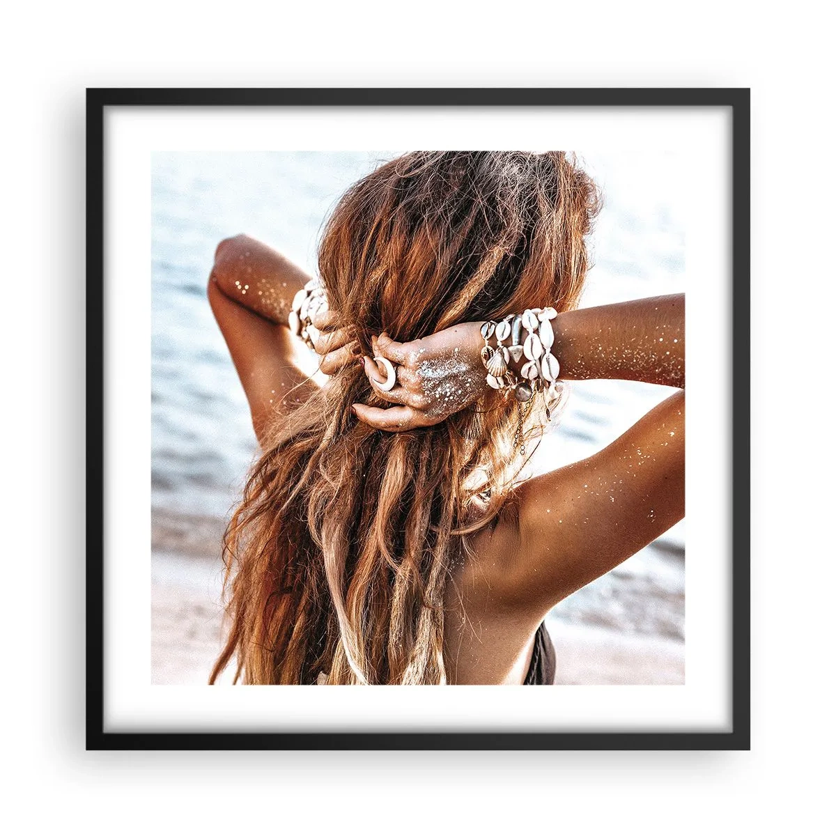 Poster in cornice nera - Sorella dell'acqua e del sole - 50x50 cm