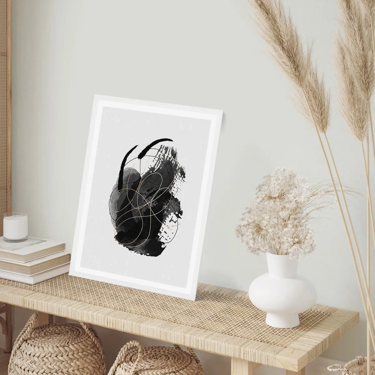 Poster in cornice bianca - Nato dal nero - 30x40 cm