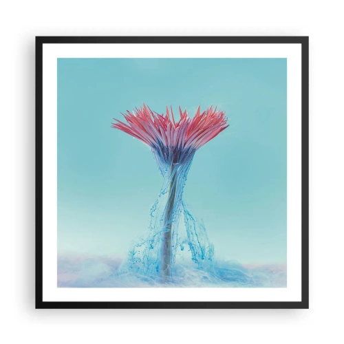 Poster in cornice nera - L'abbraccio che ravviva - 60x60 cm