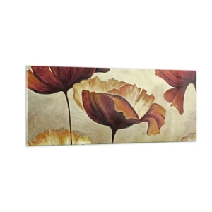 Quadro su vetro - Nei prati e nei campi - 100x40 cm