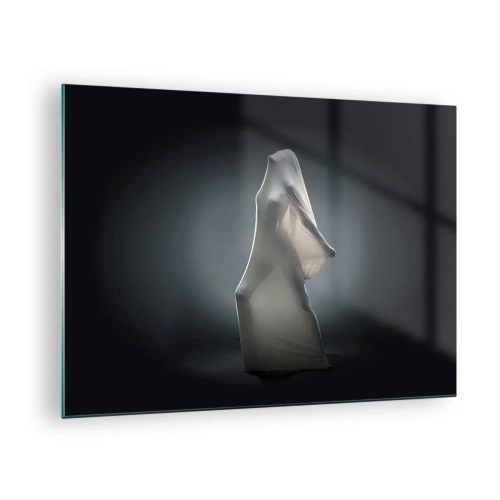 Quadro su vetro - Una sagoma misteriosa nella luce soffusa - 70x50cm - Desideri nascosti - Decorazione murale moderna per soggiorno e camera da letto ARTTOR