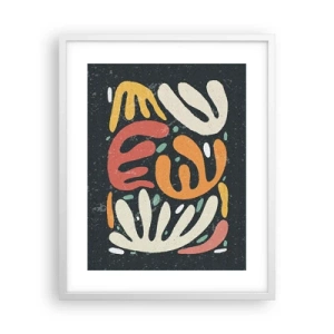 Poster in cornice bianca - Composizione: adesso ti acchiappo - 40x50 cm