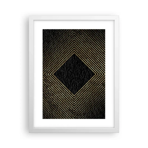 Poster in cornice bianca - Geometria in stile glamour - 30x40 cm