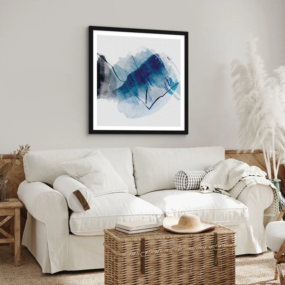 Poster in cornice nera - Monte di ghiaccio - 30x30 cm