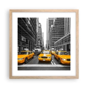 Poster in cornice rovere chiaro - Siamo noi che coloriamo la città - 40x40 cm