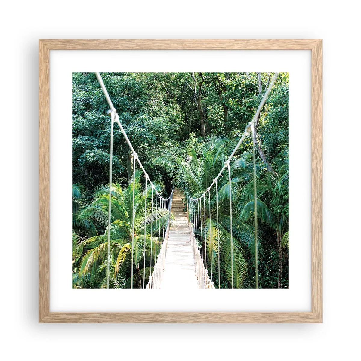 Poster in cornice rovere chiaro - Welcome to the jungle! - 40x40 cm