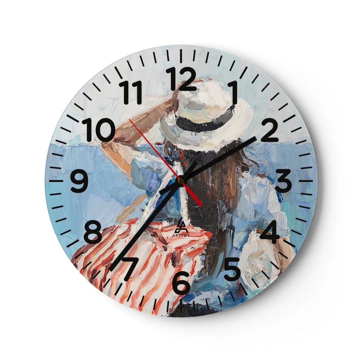 Orologio da parete - Orologio in Vetro - Benvenuti in vacanza - 40x40 cm