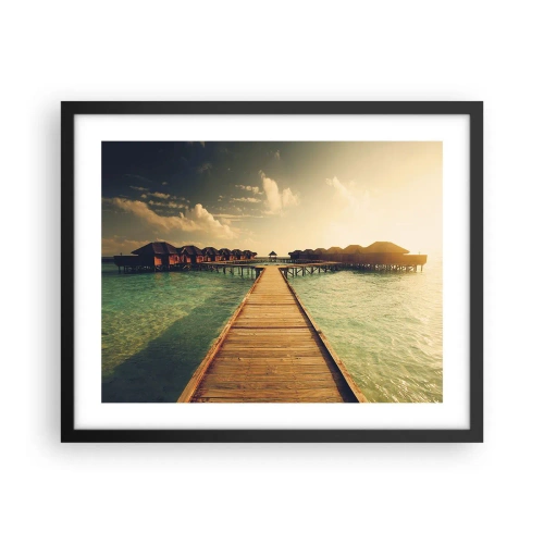 Poster in cornice nera - Caldo invito - 50x40 cm