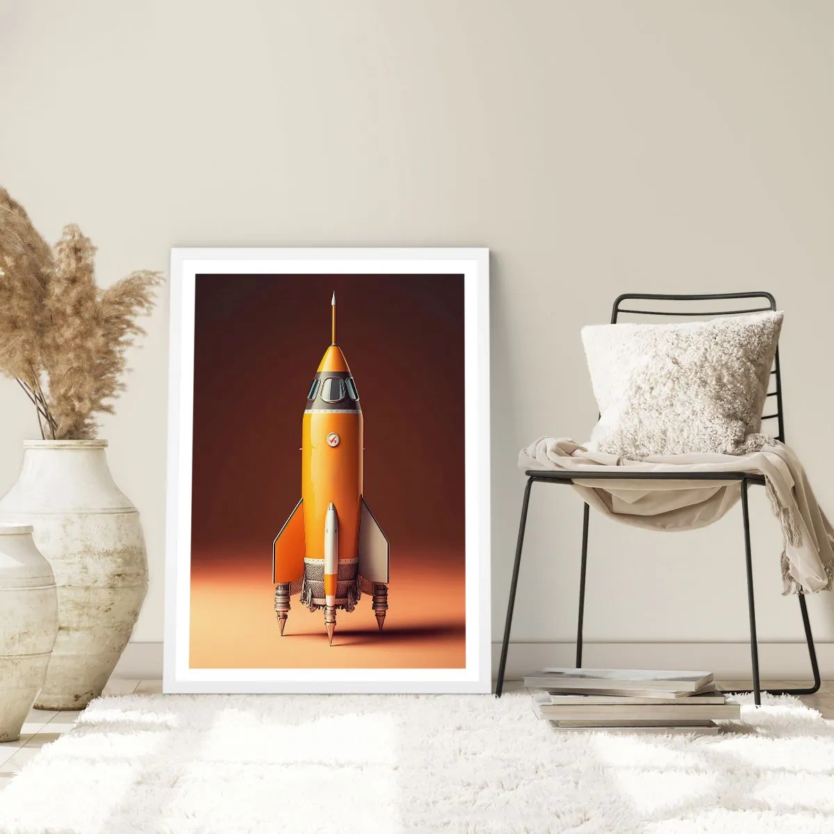 Poster in cornice bianca - Si inizia dai sogni - 40x50 cm