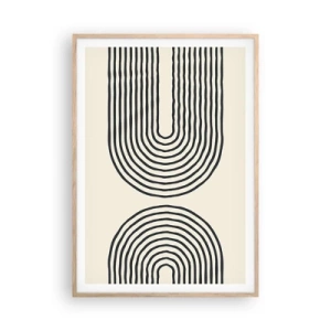 Poster in cornice rovere chiaro - Tra un attimo... - 70x100 cm