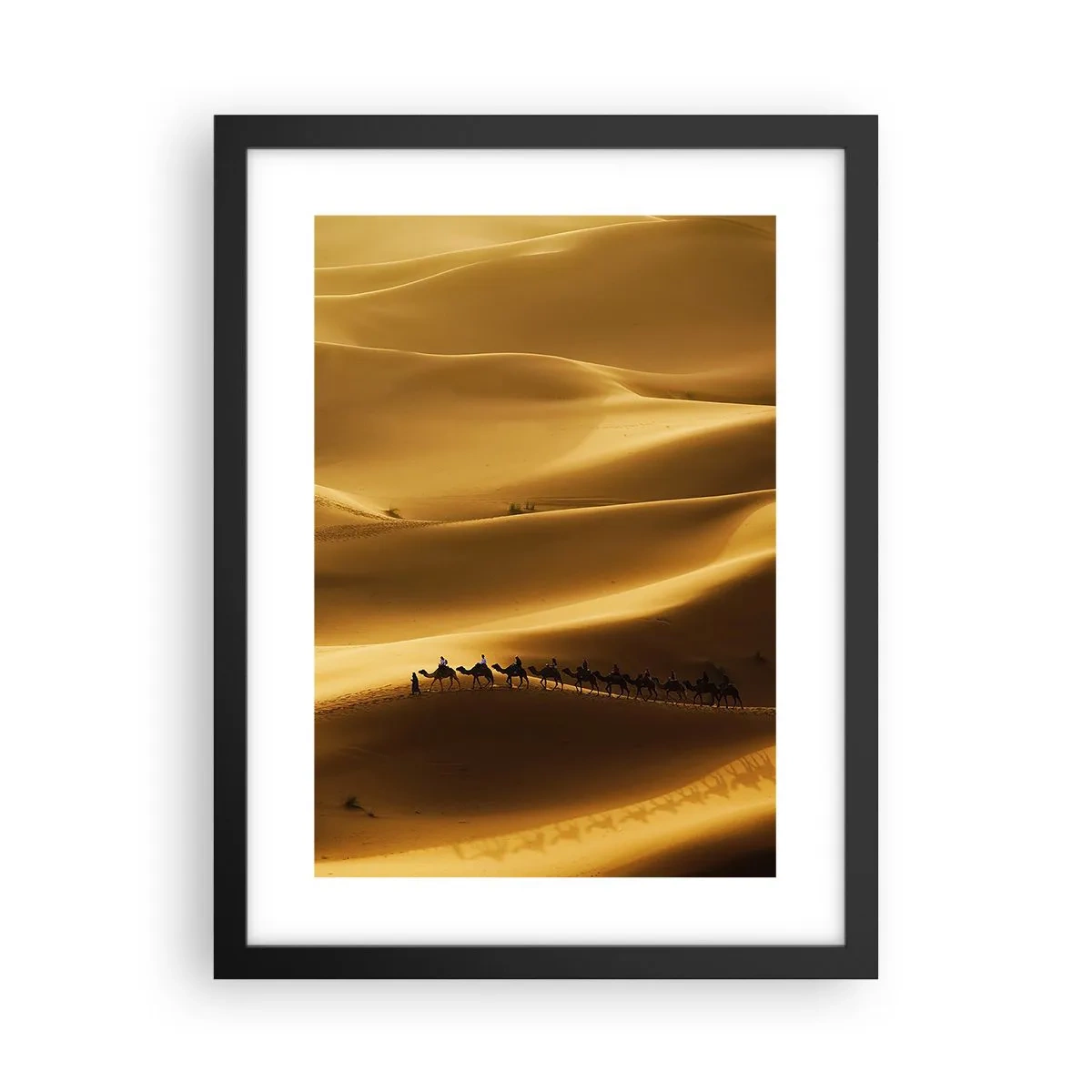 Poster in cornice nera - La carovana sulle onde del deserto - 30x40 cm