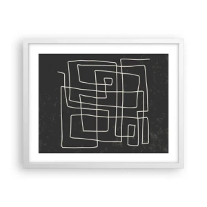 Poster in cornice bianca - Non è così semplice - 50x40 cm