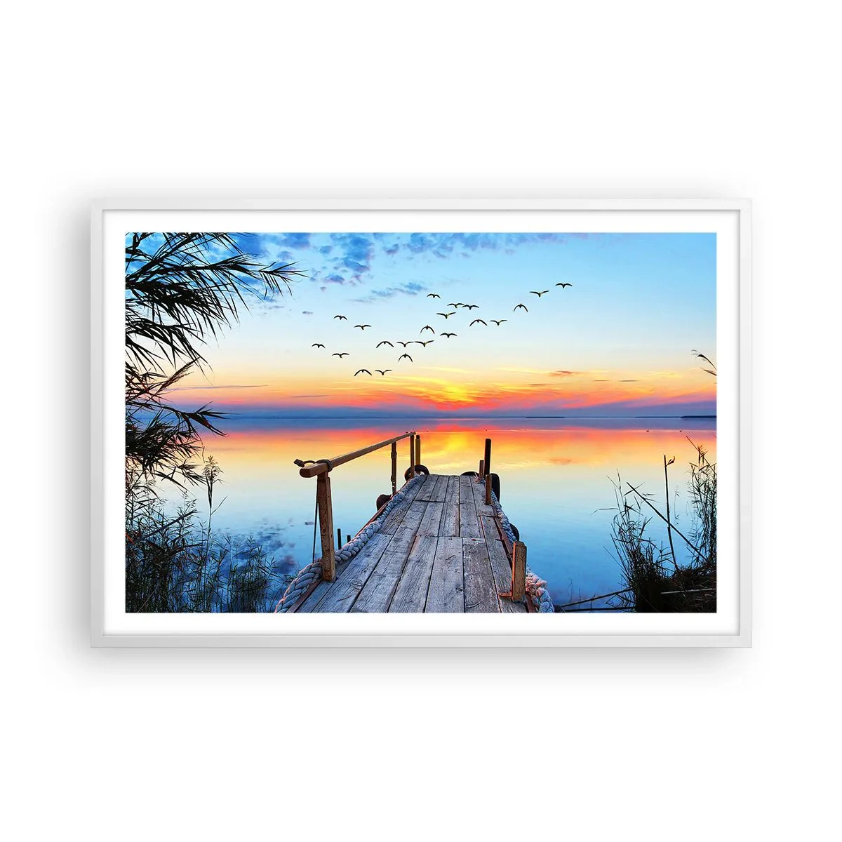 Poster in cornice bianca - Il tempo del ritorno - 91x61 cm