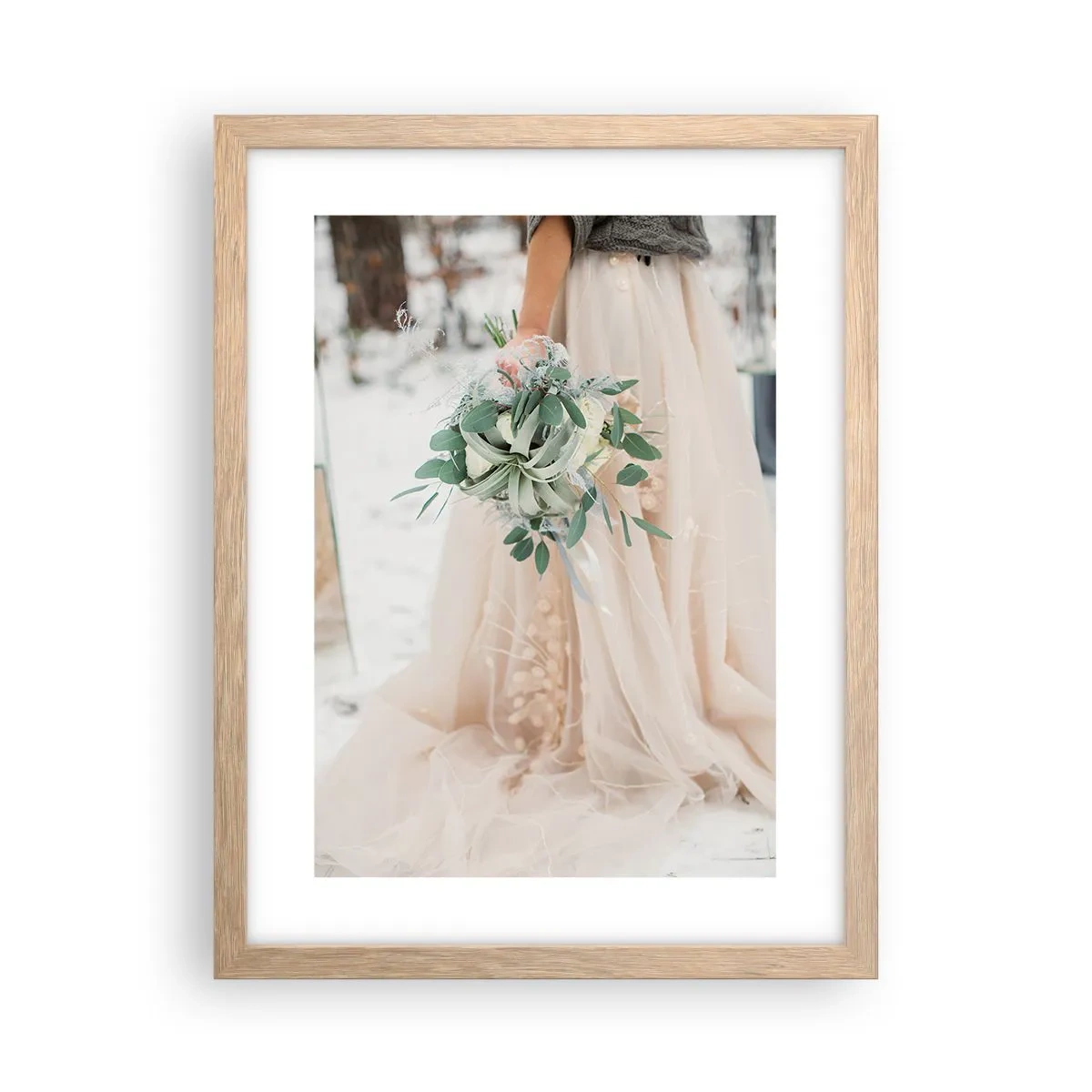 Poster in cornice rovere chiaro - E vissero felici e contenti - 30x40 cm