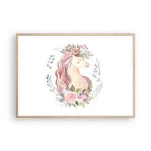 Poster in cornice rovere chiaro - Invito nel mondo delle favole - 100x70 cm