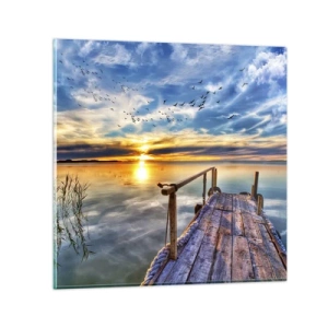 Quadro su vetro - Il vento è andato a dormire - 40x40 cm