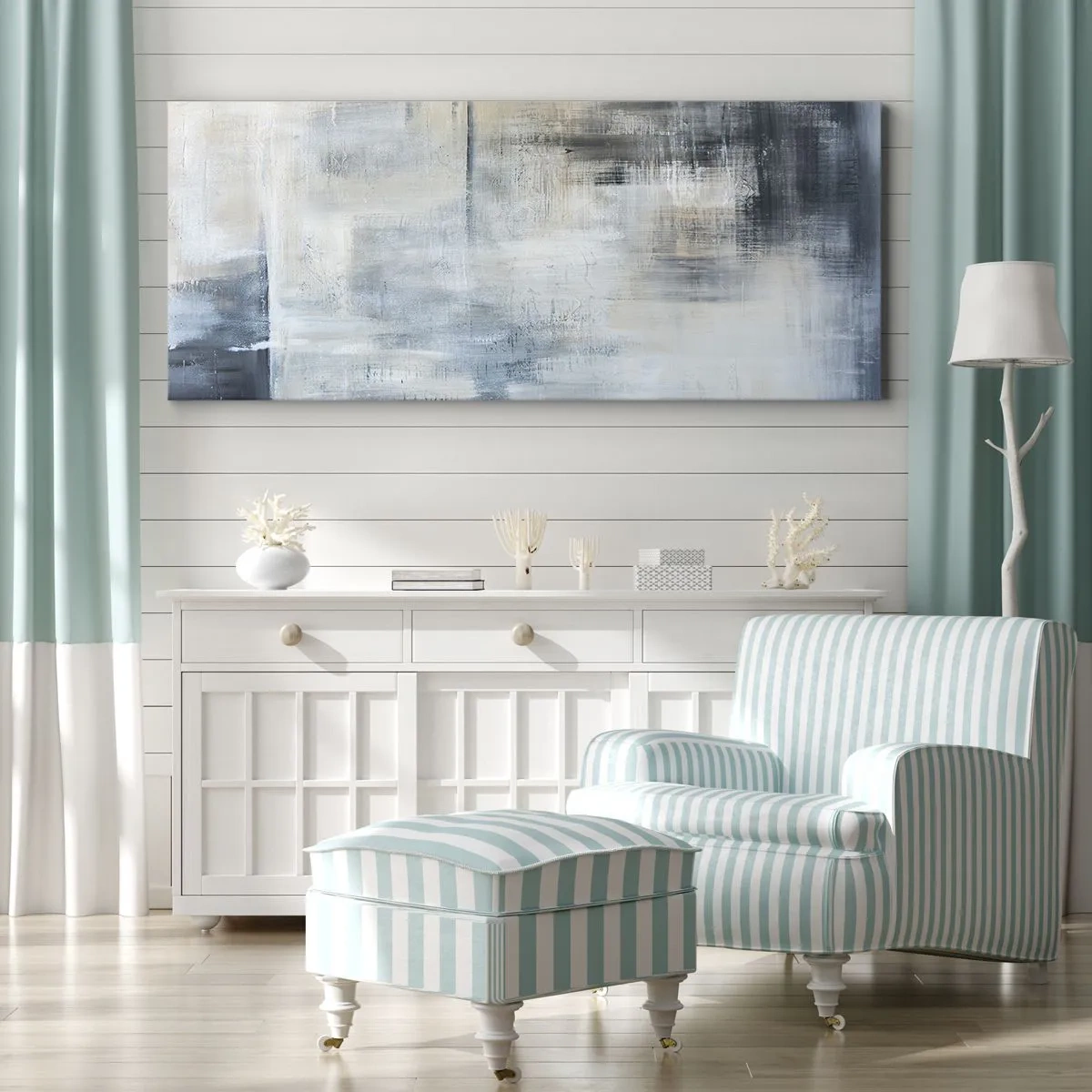 Quadro su tela - Stampe su Tela - Coperti dal blu - 100x40 cm