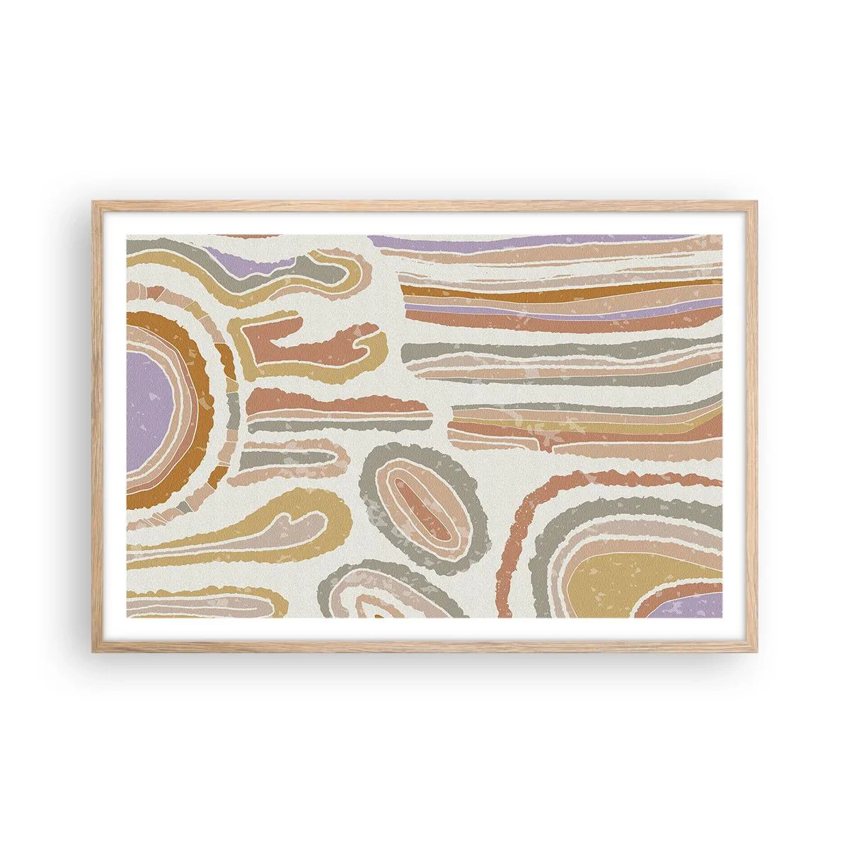 Poster in cornice rovere chiaro - Sezioni colorate - 91x61 cm