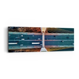 Quadro su tela - Stampe su Tela - Oltre il fiume, oltre il bosco - 90x30 cm