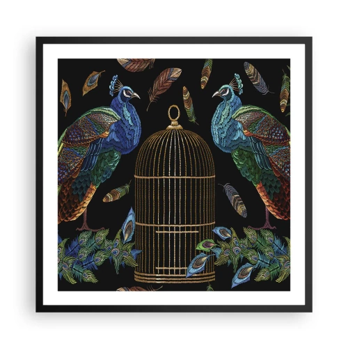 Poster in cornice nera - Con gli abiti reali - 60x60 cm