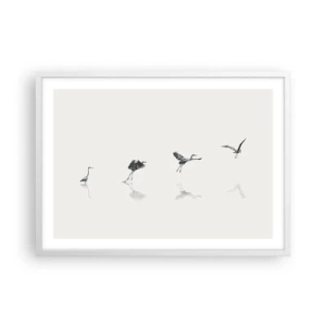 Poster in cornice bianca - Quattro semplici passi - 70x50 cm