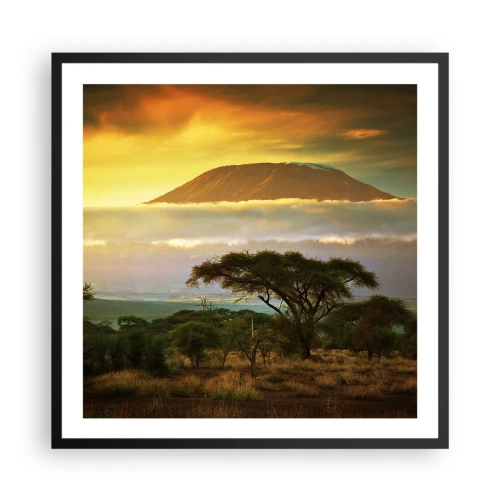 Poster in cornice nera - Il sogno del viaggiatore - 60x60 cm